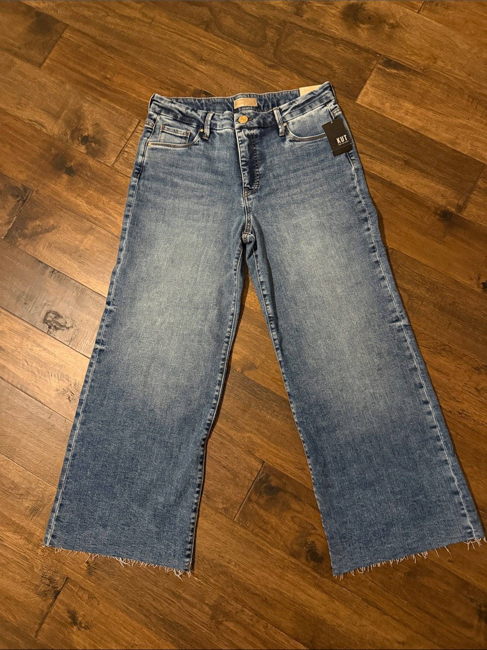 Kut from the Kloth Medium Blue Wide Leg Jeans